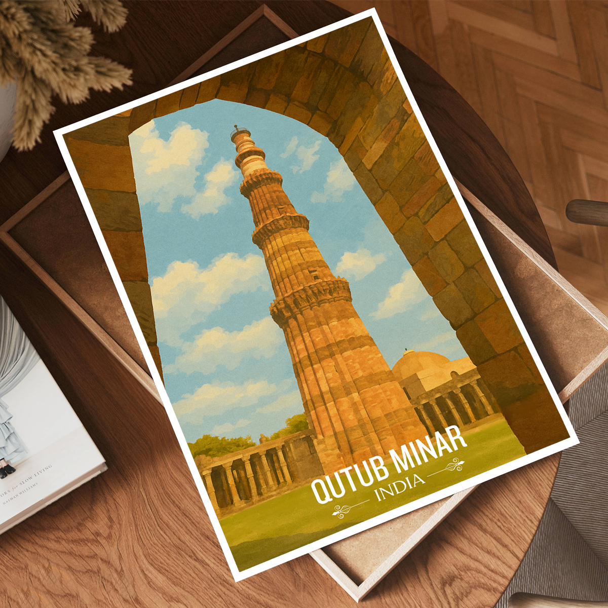 Vishnu Stambh - Delhi - India - Travel Wall Art Print Poster - Art Print - Travel Art Poster