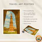 Vishnu Stambh - Delhi - India - Travel Wall Art Print Poster - Art Print - Travel Art Poster
