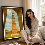 Vishnu Stambh - Delhi - India - Travel Wall Art Print Poster - Art Print - Travel Art Poster