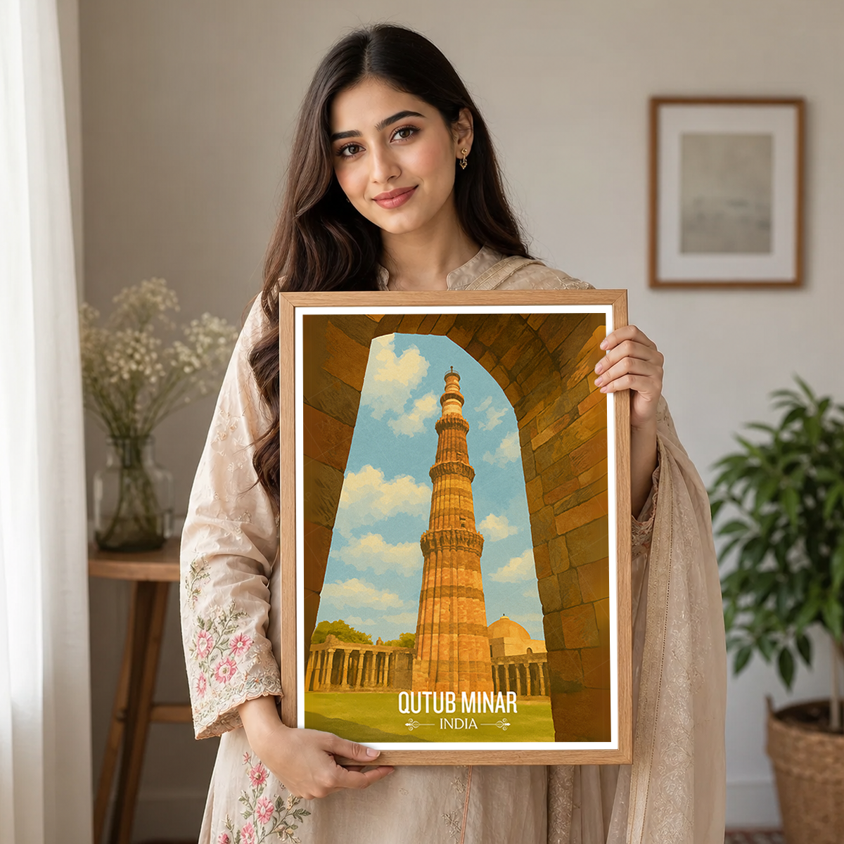 Vishnu Stambh - Delhi - India - Travel Wall Art Print Poster - Art Print - Travel Art Poster