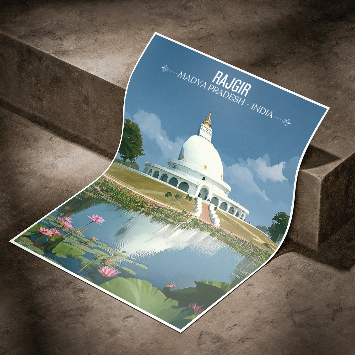 Rajgir - Madya Pradesh - India - Travel Wall Art Print Poster - Art Print - Travel Art Poster