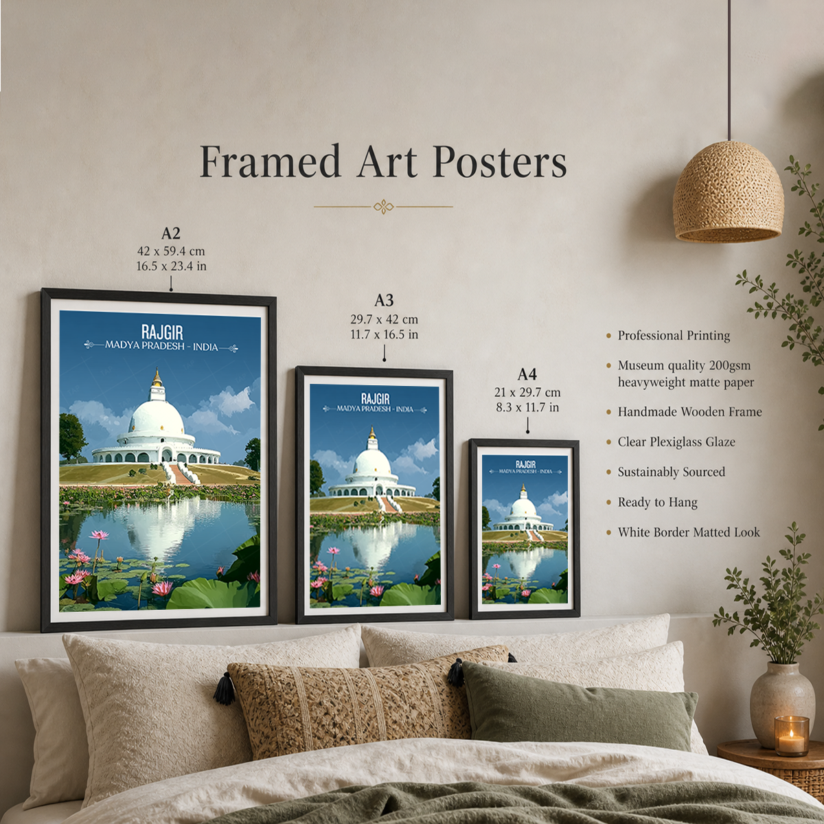 Rajgir - Madya Pradesh - India - Travel Wall Art Print Poster - Art Print - Travel Art Poster