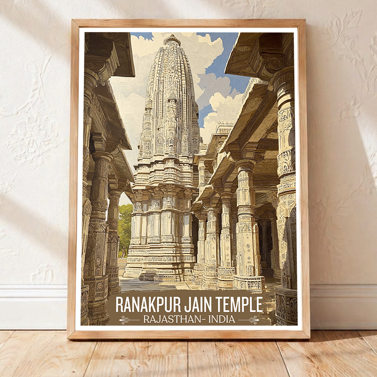 Ranakpur Jain Temple - Rajasthan - India - Travel Wall Art Print Poster - Art Print - Travel Art Poster