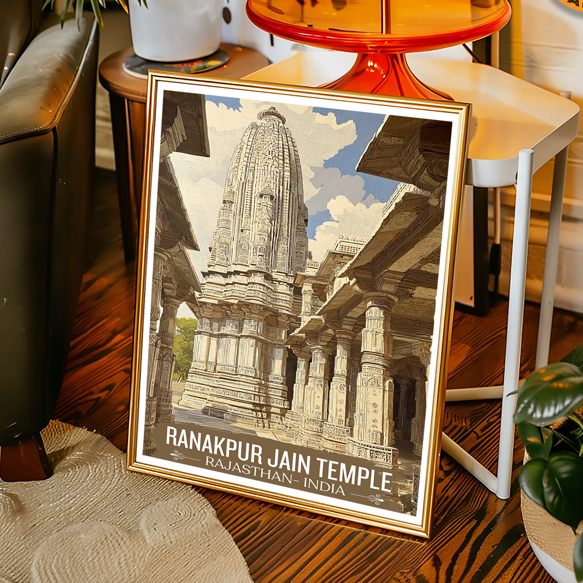 Ranakpur Jain Temple - Rajasthan - India - Travel Wall Art Print Poster - Art Print - Travel Art Poster
