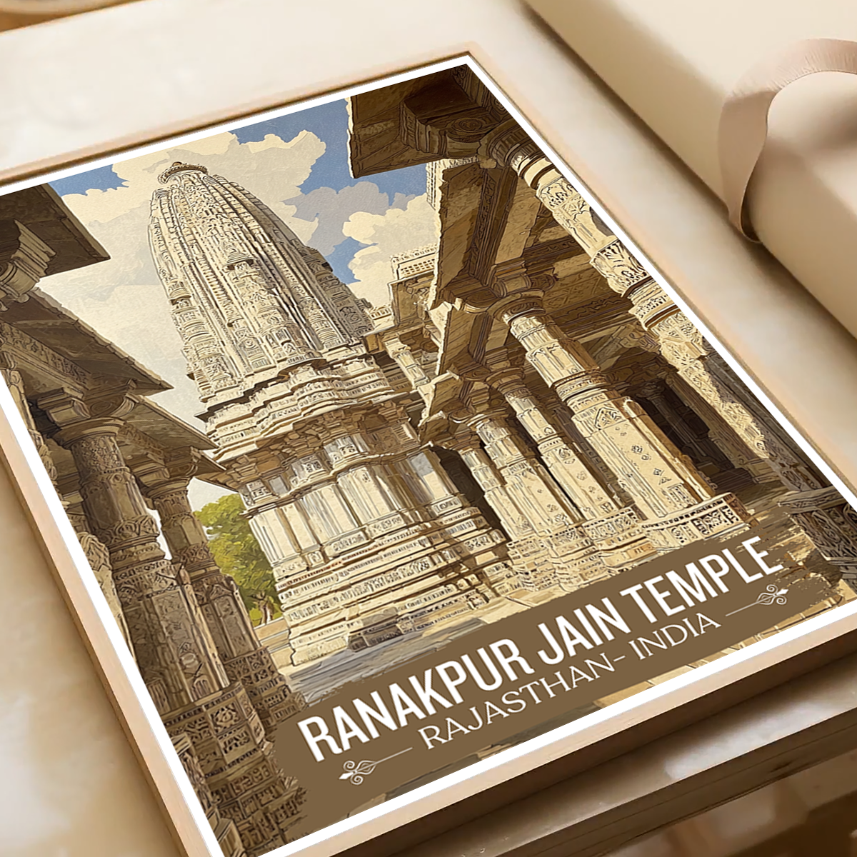 Ranakpur Jain Temple - Rajasthan - India - Travel Wall Art Print Poster - Art Print - Travel Art Poster