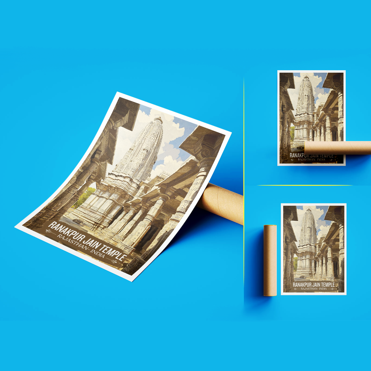 Ranakpur Jain Temple - Rajasthan - India - Travel Wall Art Print Poster - Art Print - Travel Art Poster