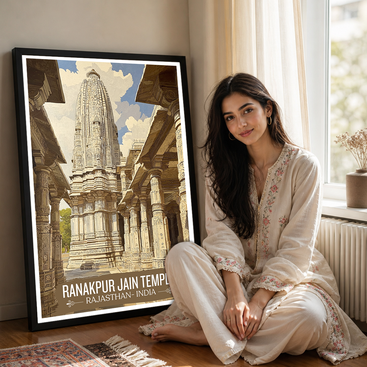Ranakpur Jain Temple - Rajasthan - India - Travel Wall Art Print Poster - Art Print - Travel Art Poster