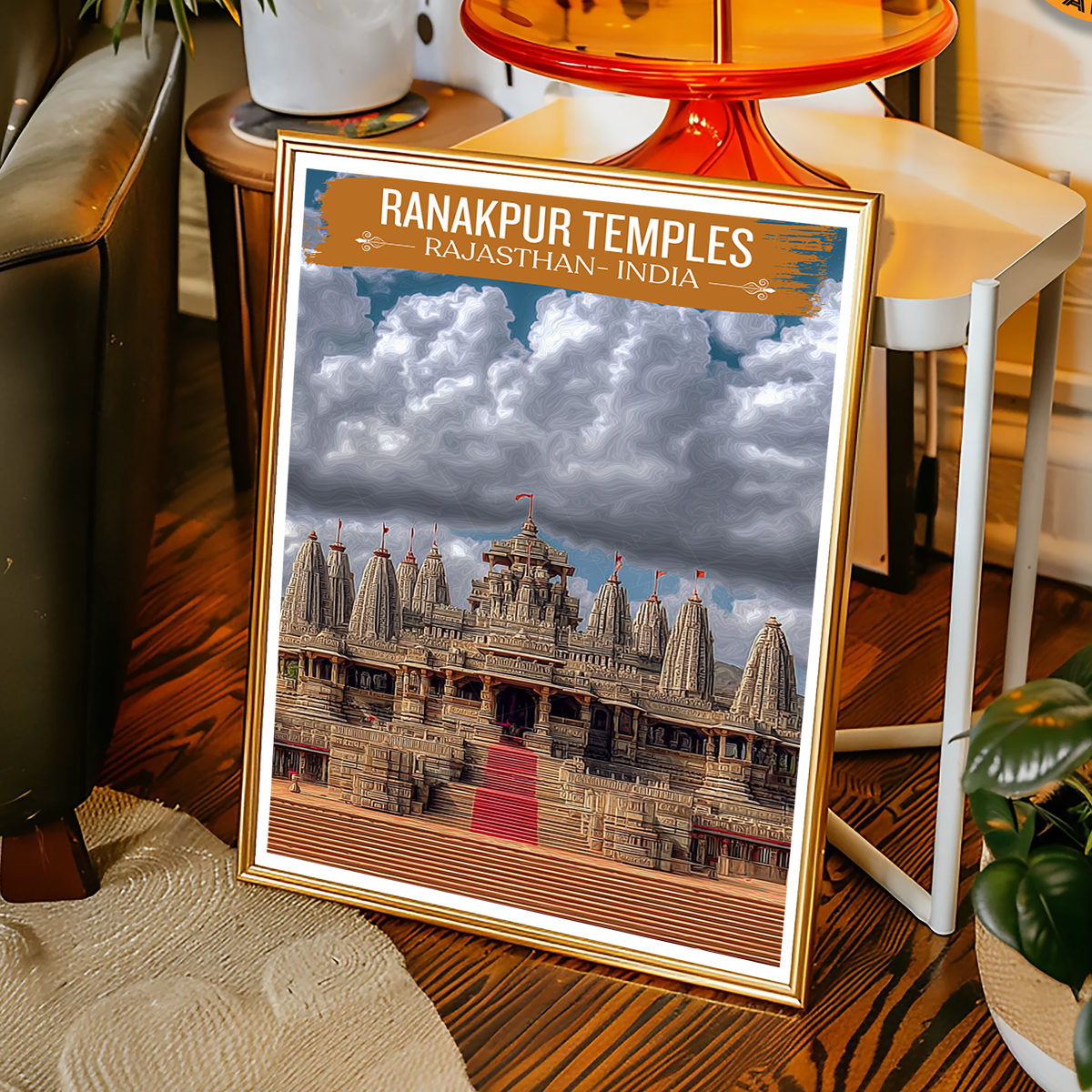 Ranakpur Temples - Rajasthan - India - Travel Wall Art Print Poster - Art Print - Travel Art Poster
