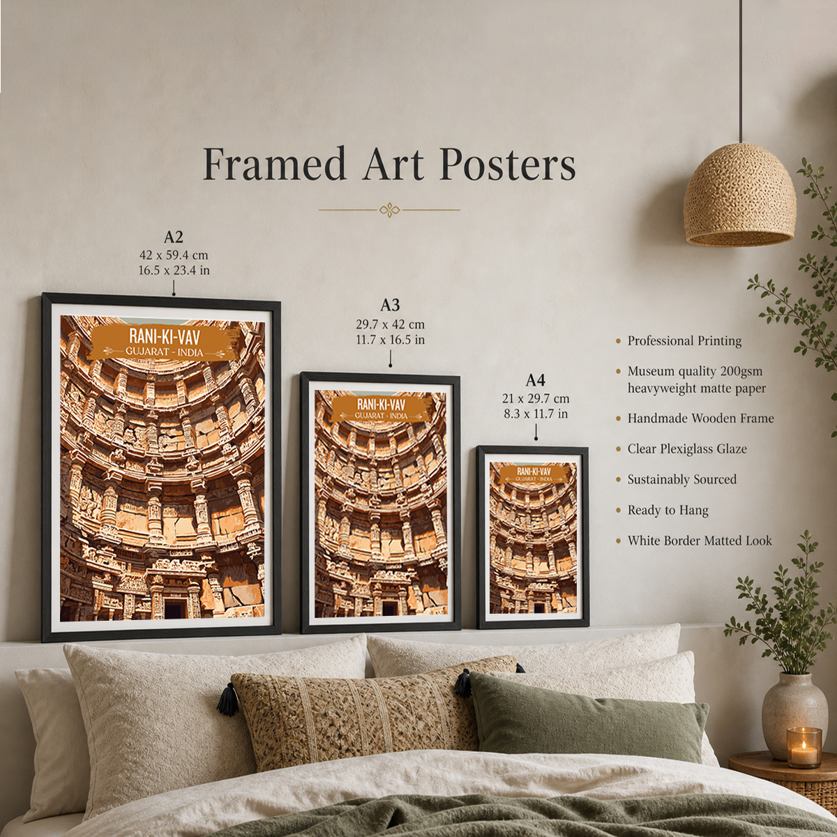 Rani-Ki-Vav - India - Travel Wall Art Print Poster - Art Print - Travel Art Poster