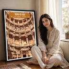 Rani-Ki-Vav - India - Travel Wall Art Print Poster - Art Print - Travel Art Poster