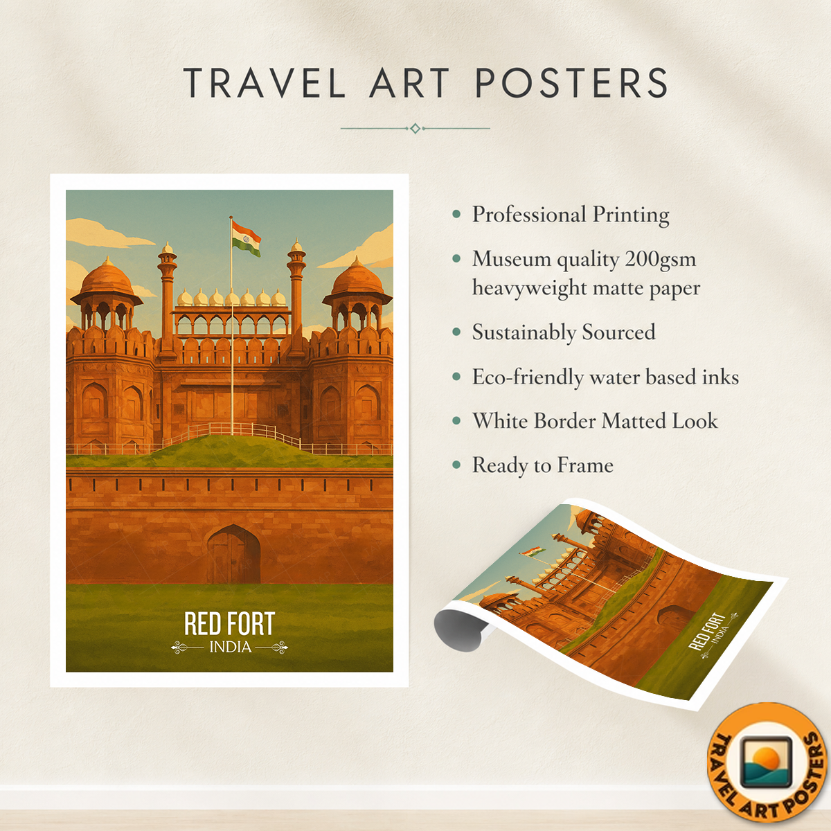 Sanchi - Madya Pradesh - India - Travel Wall Art Print Poster - Art Print - Travel Art Poster