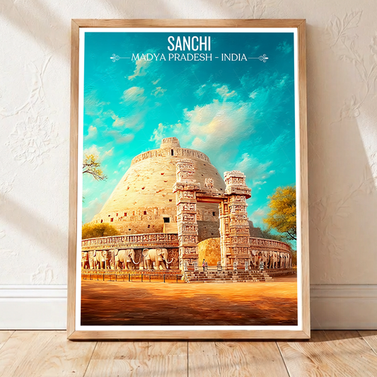 Kaknam Kakanaya Kakanava Kakanadabota Bota-Sriparvata - Madya Pradesh - India - Travel Wall Art Print Poster - Art Print - Travel Art Poster