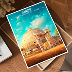 Kaknam Kakanaya Kakanava Kakanadabota Bota-Sriparvata - Madya Pradesh - India - Travel Wall Art Print Poster - Art Print - Travel Art Poster