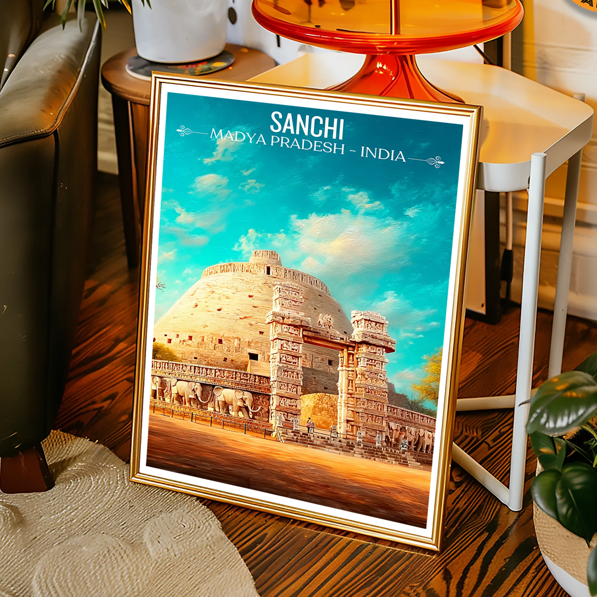 Kaknam Kakanaya Kakanava Kakanadabota Bota-Sriparvata - Madya Pradesh - India - Travel Wall Art Print Poster - Art Print - Travel Art Poster