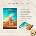 Kaknam Kakanaya Kakanava Kakanadabota Bota-Sriparvata - Madya Pradesh - India - Travel Wall Art Print Poster - Art Print - Travel Art Poster