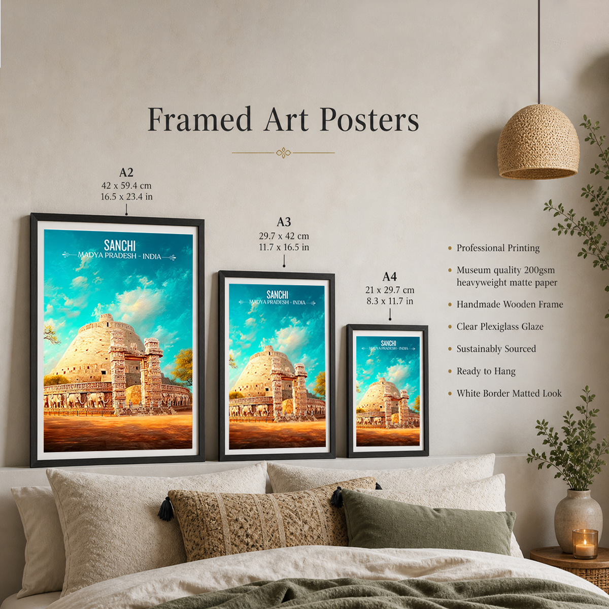 Kaknam Kakanaya Kakanava Kakanadabota Bota-Sriparvata - Madya Pradesh - India - Travel Wall Art Print Poster - Art Print - Travel Art Poster