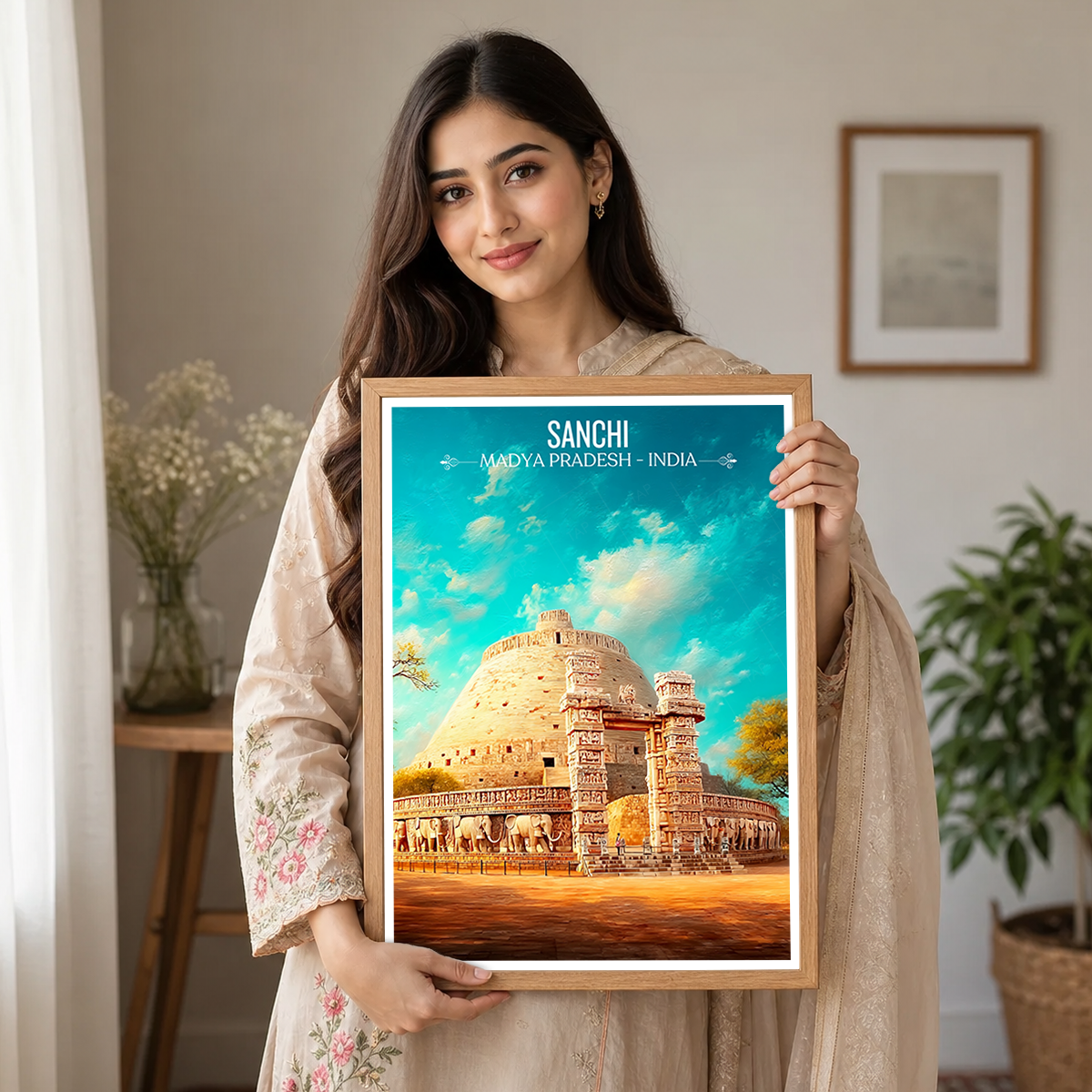 Kaknam Kakanaya Kakanava Kakanadabota Bota-Sriparvata - Madya Pradesh - India - Travel Wall Art Print Poster - Art Print - Travel Art Poster