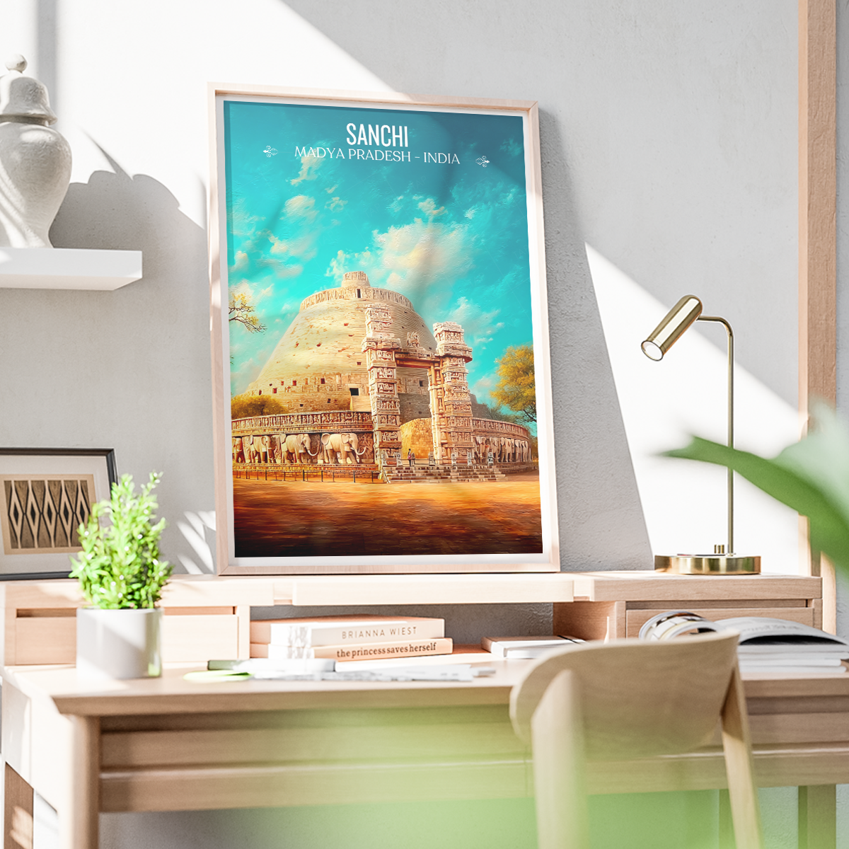 Kaknam Kakanaya Kakanava Kakanadabota Bota-Sriparvata - Madya Pradesh - India - Travel Wall Art Print Poster - Art Print - Travel Art Poster