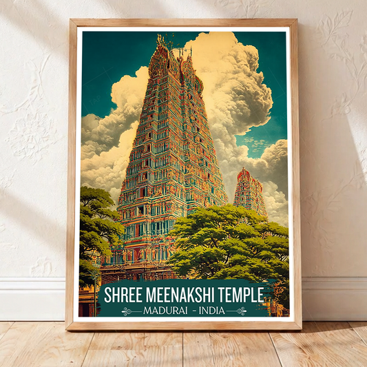 Shree Meenakshi Temple - Madurai - India - Travel Wall Art Print Poster - Art Print - Travel Art Poster