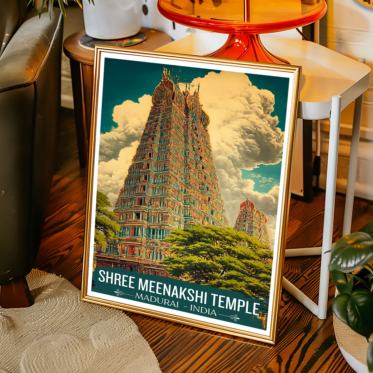 Shree Meenakshi Temple - Madurai - India - Travel Wall Art Print Poster - Art Print - Travel Art Poster