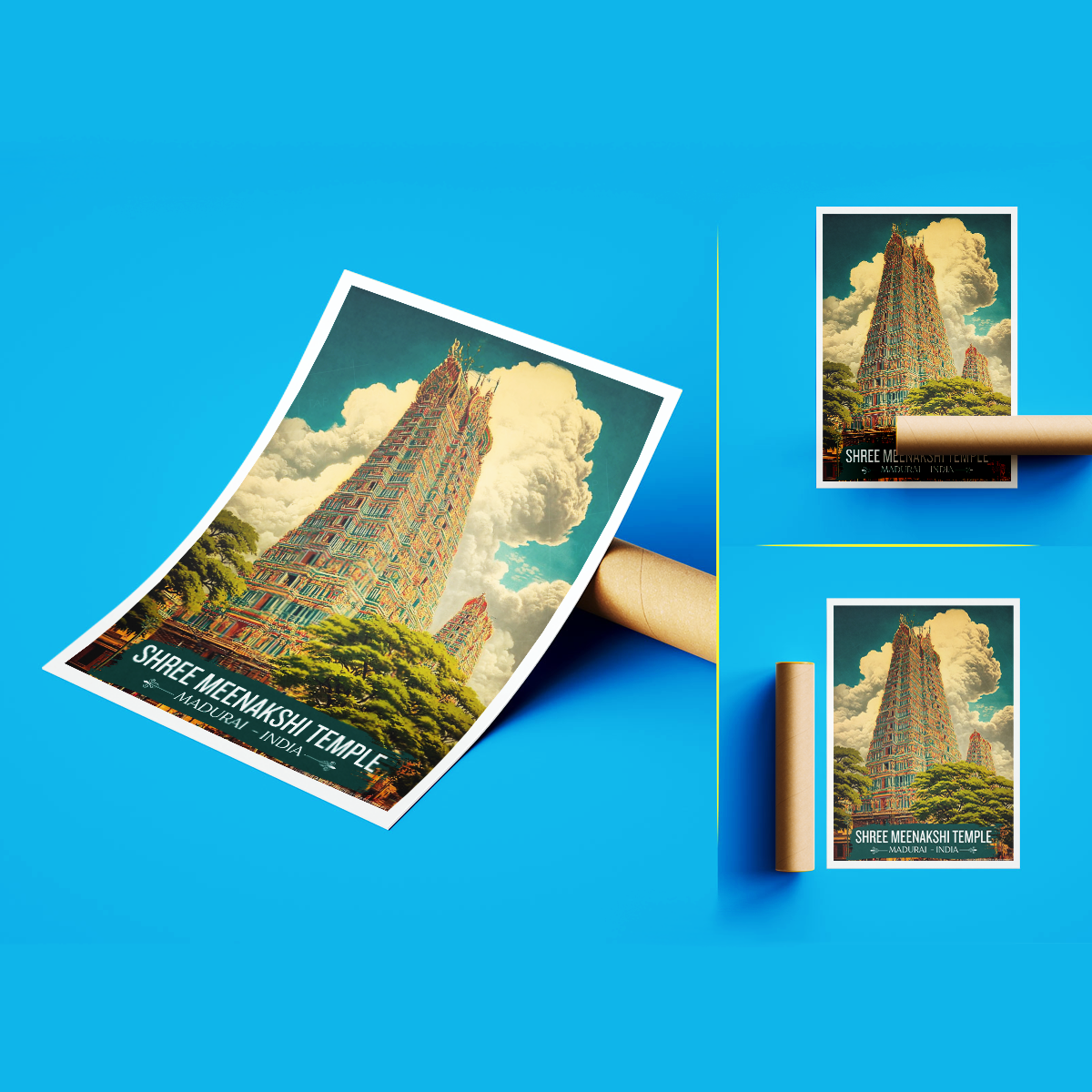 Shree Meenakshi Temple - Madurai - India - Travel Wall Art Print Poster - Art Print - Travel Art Poster