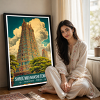 Shree Meenakshi Temple - Madurai - India - Travel Wall Art Print Poster - Art Print - Travel Art Poster