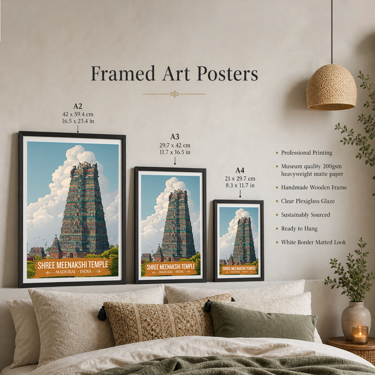Shree Meenakshi Hindu Temple - Madurai - India - Travel Wall Art Print Poster - Art Print - Travel Art Poster