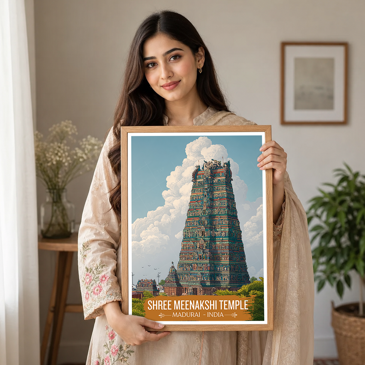 Shree Meenakshi Hindu Temple - Madurai - India - Travel Wall Art Print Poster - Art Print - Travel Art Poster
