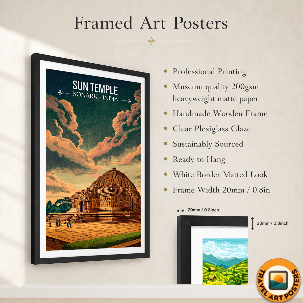 Black Pagoda Arkakshetra - Konark - India - Travel Wall Art Print Poster - Art Print - Travel Art Poster
