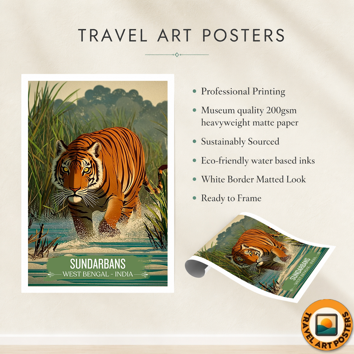 Sundarbans - West Bengal - India - Travel Wall Art Print Poster - Art Print - Travel Art Poster