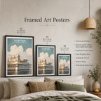 Taj Lake Palace - Udaipur - Travel Wall Art Print Poster - Art Print - Travel Art Poster