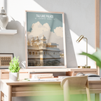 Taj Lake Palace - Udaipur - Travel Wall Art Print Poster - Art Print - Travel Art Poster