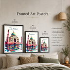 Taj Mahal Symbol of Love - Agra - India - Travel Wall Art Print Poster - Art Print - Travel Art Poster