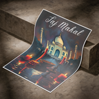 Taj Mahal Moody Style - Agra - India - Travel Wall Art Print Poster - Art Print - Travel Art Poster