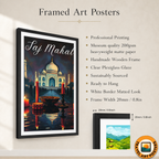 Taj Mahal Moody Style - Agra - India - Travel Wall Art Print Poster - Art Print - Travel Art Poster