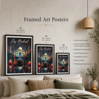 Taj Mahal Moody Style - Agra - India - Travel Wall Art Print Poster - Art Print - Travel Art Poster