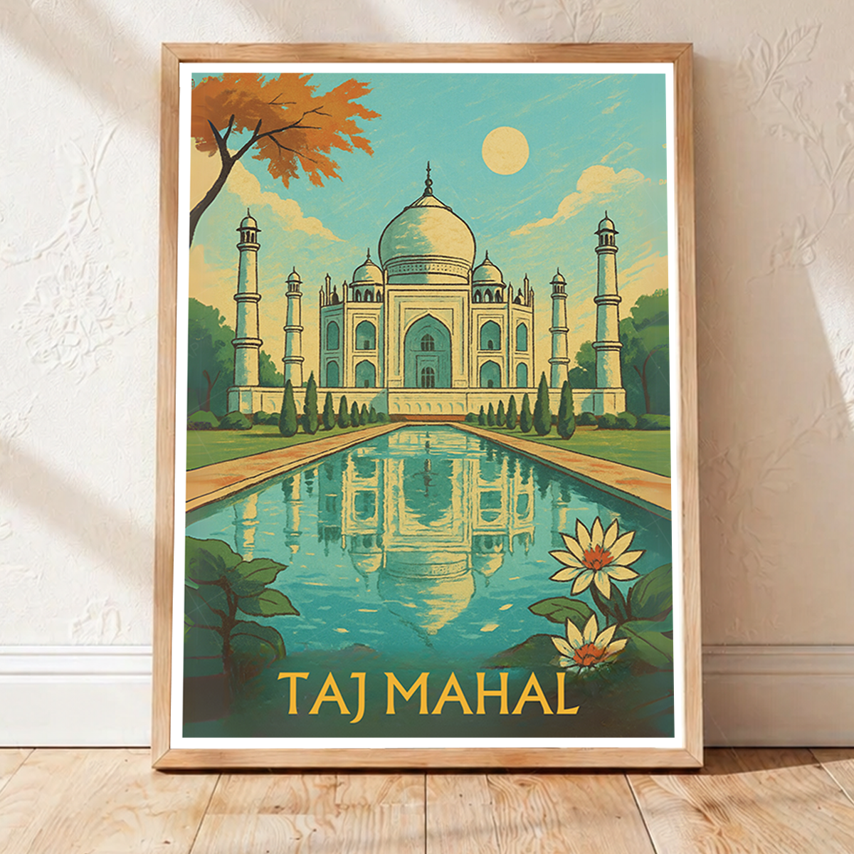 Taj Mahal - Agra - Indian - Travel Wall Art Print Poster - Art Print - Travel Art Poster