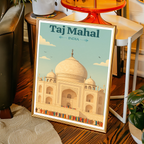 Taj Mahal Teardrop on the Cheek of Time - Agra - Travel Wall Art Print Poster - Art Print - Travel Art Poster