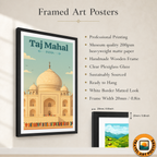 Taj Mahal Teardrop on the Cheek of Time - Agra - Travel Wall Art Print Poster - Art Print - Travel Art Poster