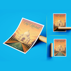 Taj Mahal Love Monument - Agra - Travel Wall Art Print Poster - Art Print - Travel Art Poster