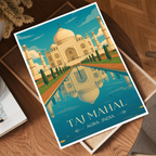 White Palace Taj Mahal - Agra - Travel Wall Art Print Poster - Art Print - Travel Art Poster