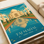White Palace Taj Mahal - Agra - Travel Wall Art Print Poster - Art Print - Travel Art Poster