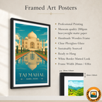 White Palace Taj Mahal - Agra - Travel Wall Art Print Poster - Art Print - Travel Art Poster