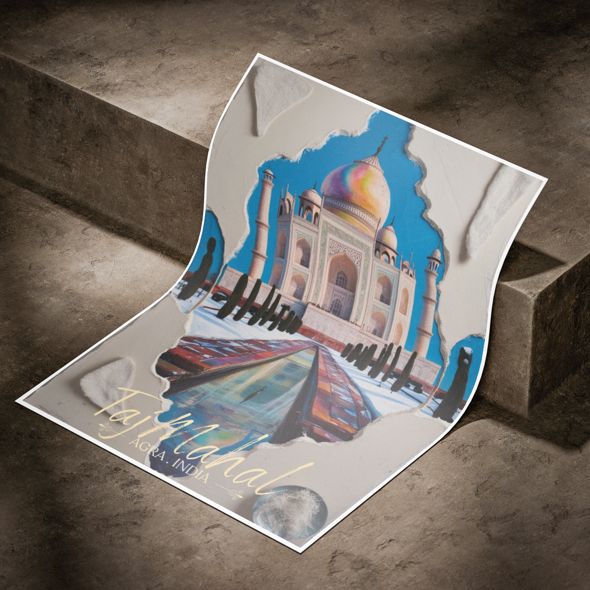 Taj Mahal - Agra - India - Travel Wall Art Print Poster - Art Print - Travel Art Poster