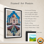 Taj Mahal - Agra - India - Travel Wall Art Print Poster - Art Print - Travel Art Poster