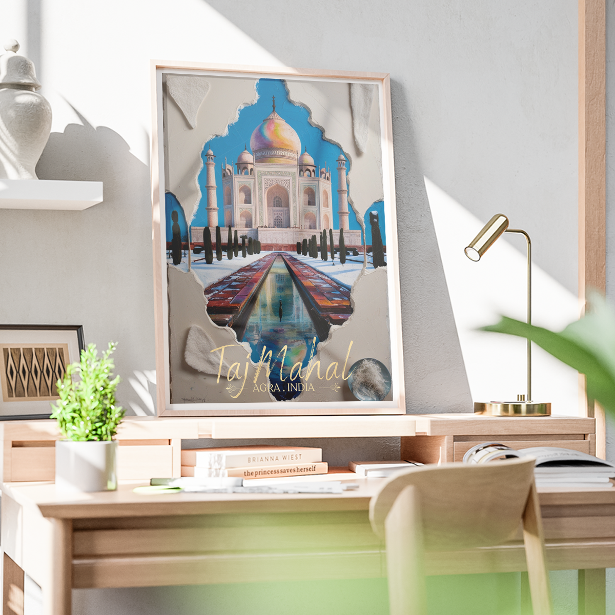 Taj Mahal - Agra - India - Travel Wall Art Print Poster - Art Print - Travel Art Poster