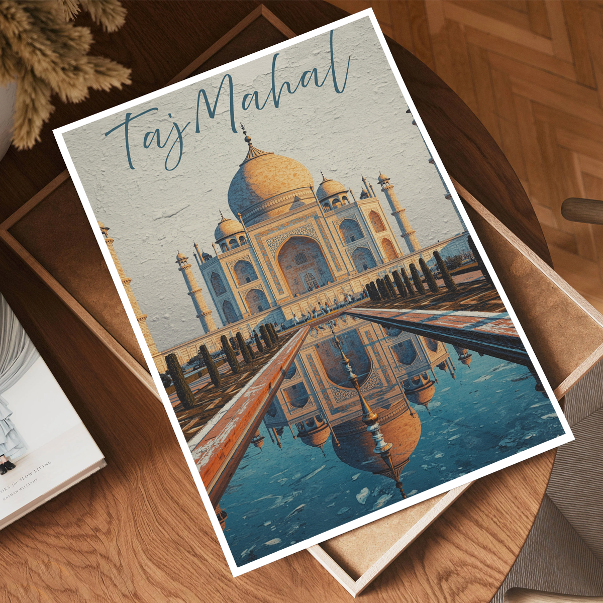 The Taj Mahal - Agra - Travel Wall Art Print Poster - Art Print - Travel Art Poster