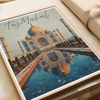 The Taj Mahal - Agra - Travel Wall Art Print Poster - Art Print - Travel Art Poster