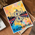 The Taj White Pearl - Agra - India - Travel Wall Art Print Poster - Art Print - Travel Art Poster