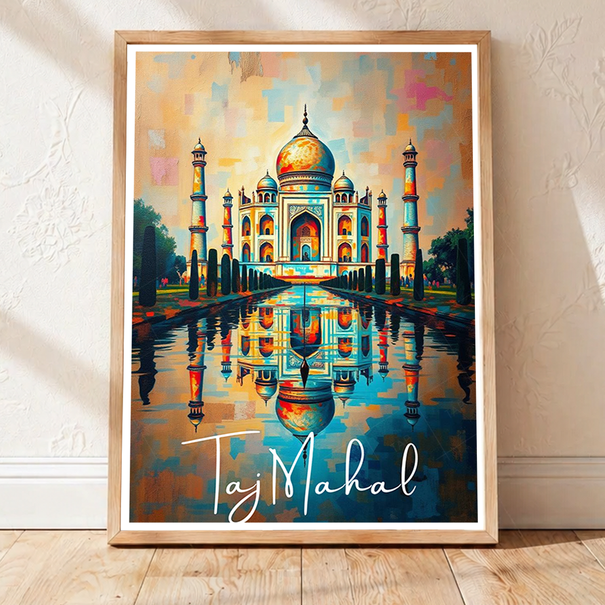 Beautiful Taj Mahal - Agra - India - Travel Wall Art Print Poster - Art Print - Travel Art Poster